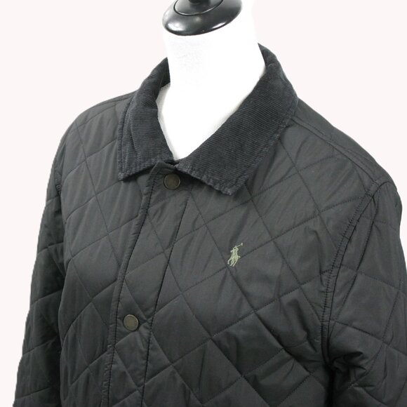 Polo Ralph Lauren Vintage Black Quilted Puffer Jacket Size XL - Picture 2 of 5